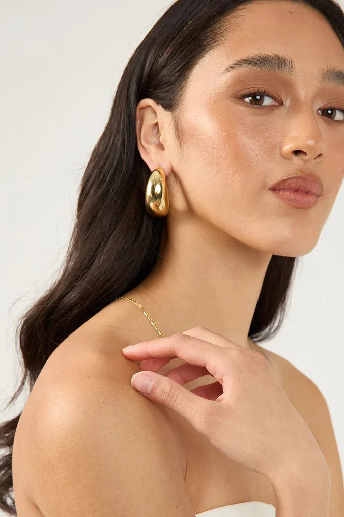 LIBERTE : Maggie Silver Hoop - Earring