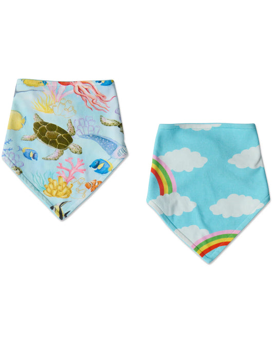 KIP & CO : Beach Baby Organic Cotton - Dribble Bib Set