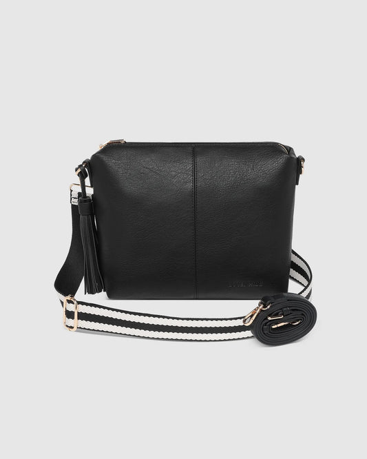 LOUENHIDE: Kasey Black Stripe Crossbody - Bag