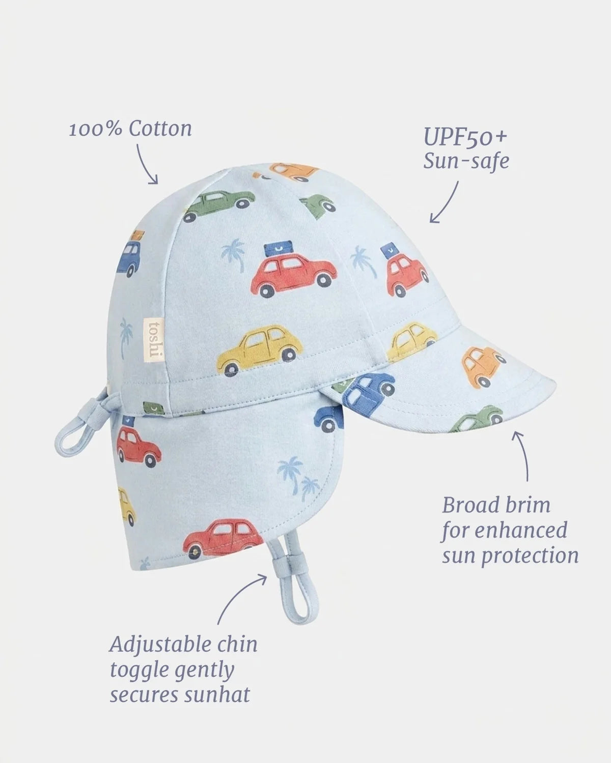 TOSHI : Blue Cars Acadia - Flap Cap