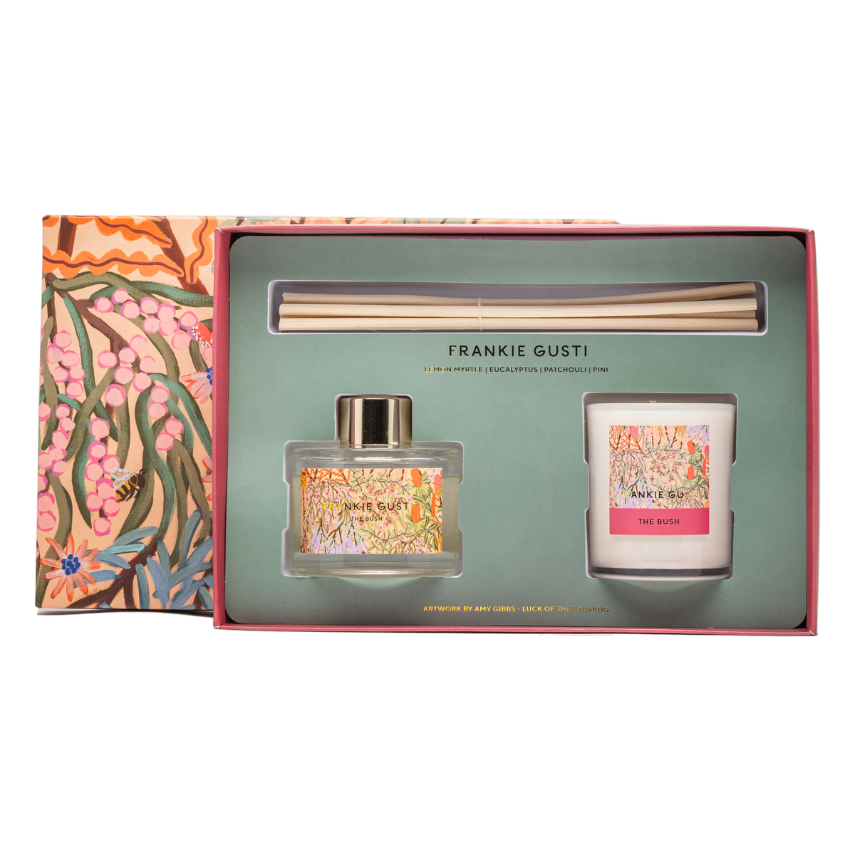 FRANKIE GUSTI : Artist Series Duo Diffuser & Candle - THE BUSH