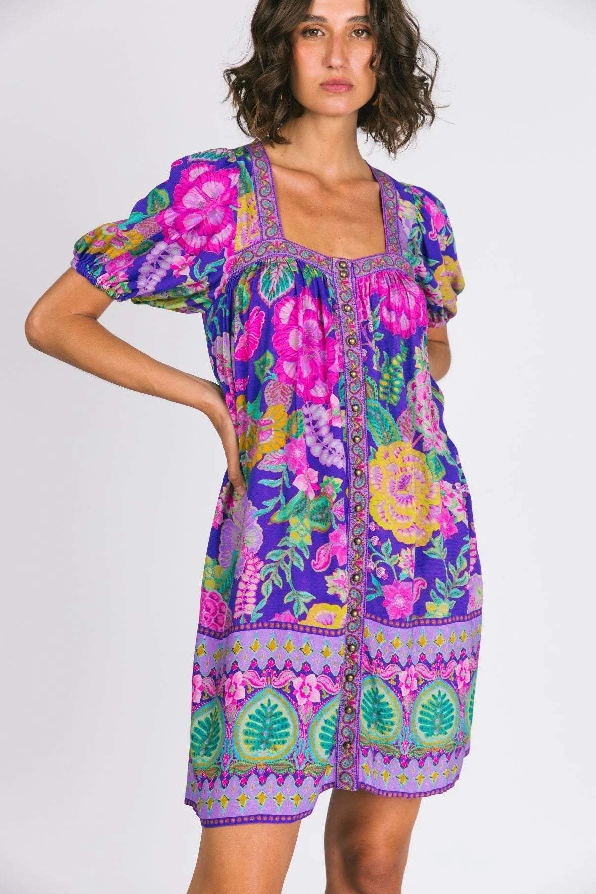 NINE LIVES BAZAAR : Savannah Mini Dress - Hibiscus