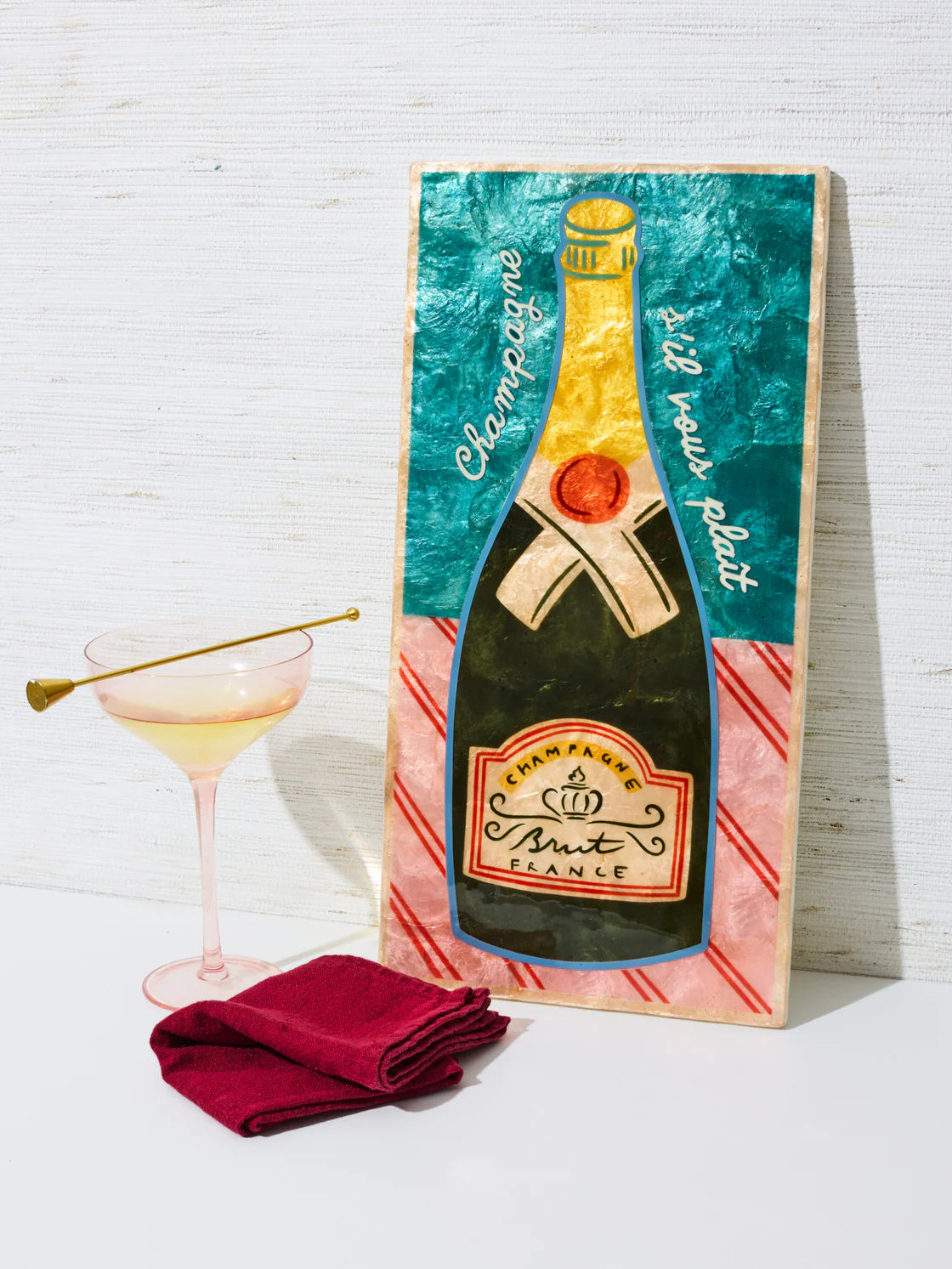 JONES & Co : Happy Hour Champers Large - Wall Art