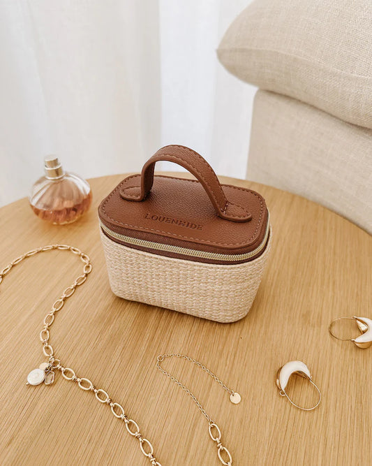 LOUENHIDE : Trudy Jewellery Box - Natural Tan