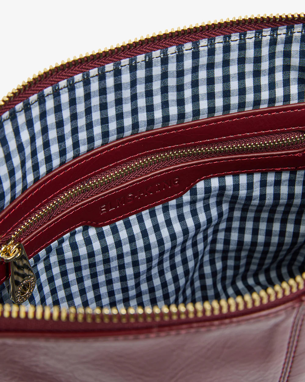 ELMS+KING : Large Burbank Xbody Bag - Burgundy Crinkle
