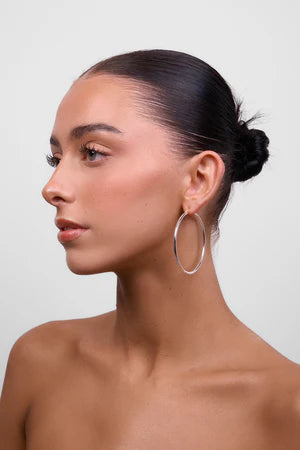LIBERTE: Harper Silver Hoop - Earring