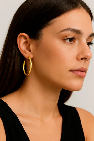 LIBERTE: Indira Gold Hoop - Earring