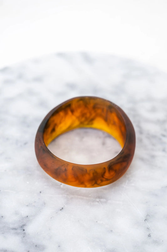 GREENWOOD DESIGNS : Resin Bangle - Brown / Tortoiseshell