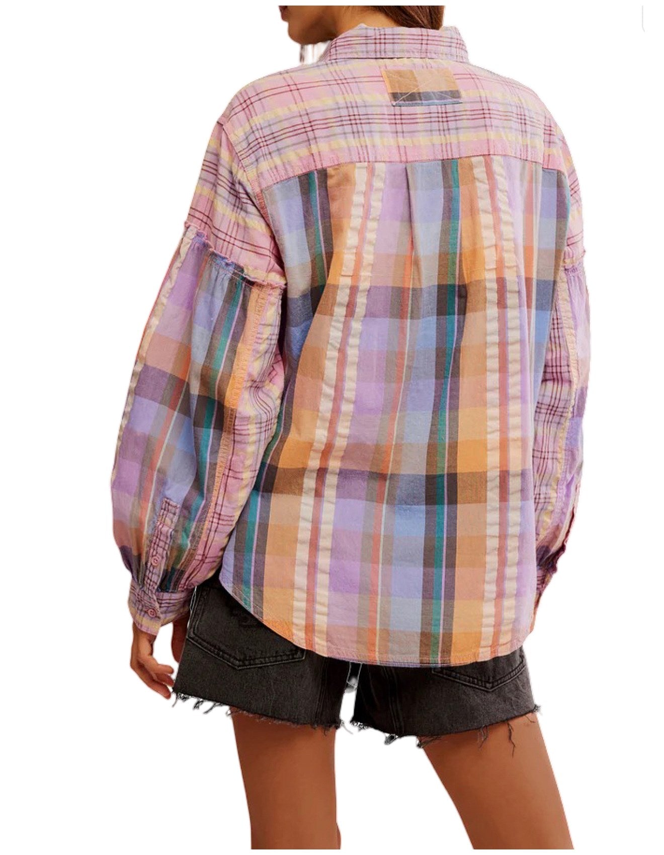 FREE PEOPLE : Madras Dreams Top - Pink Combo