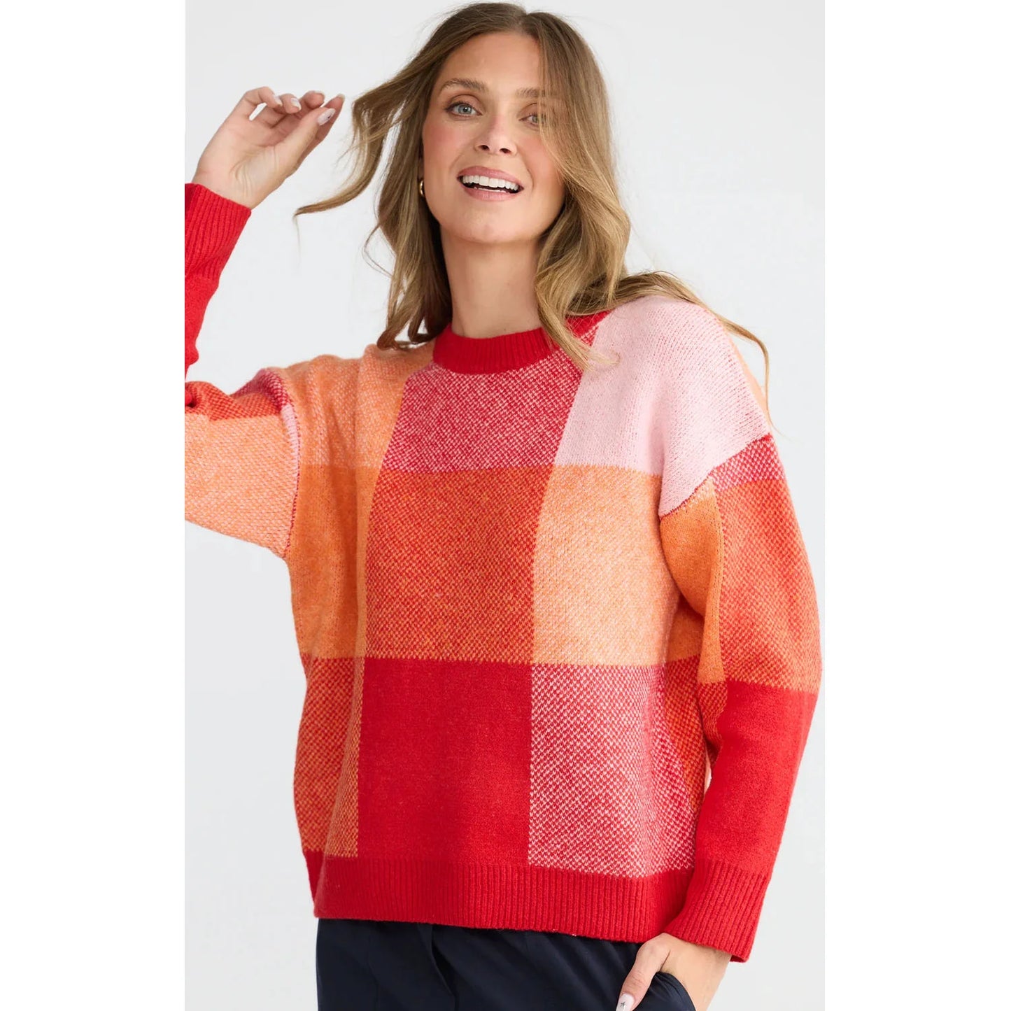 HOLIDAY : Overboard Pink Valle Check - Knit
