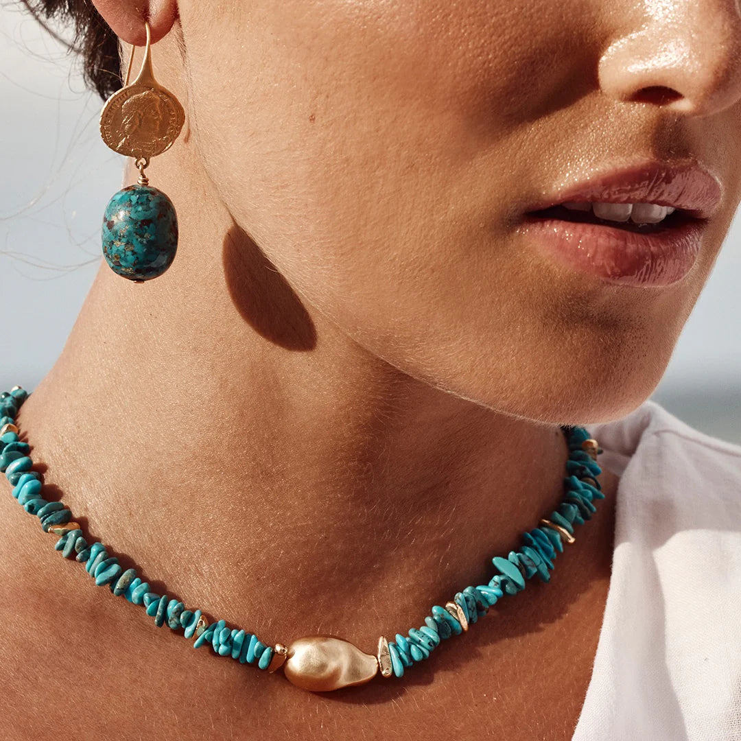 FAIRLEY : La Mer Golden Baroque Necklace