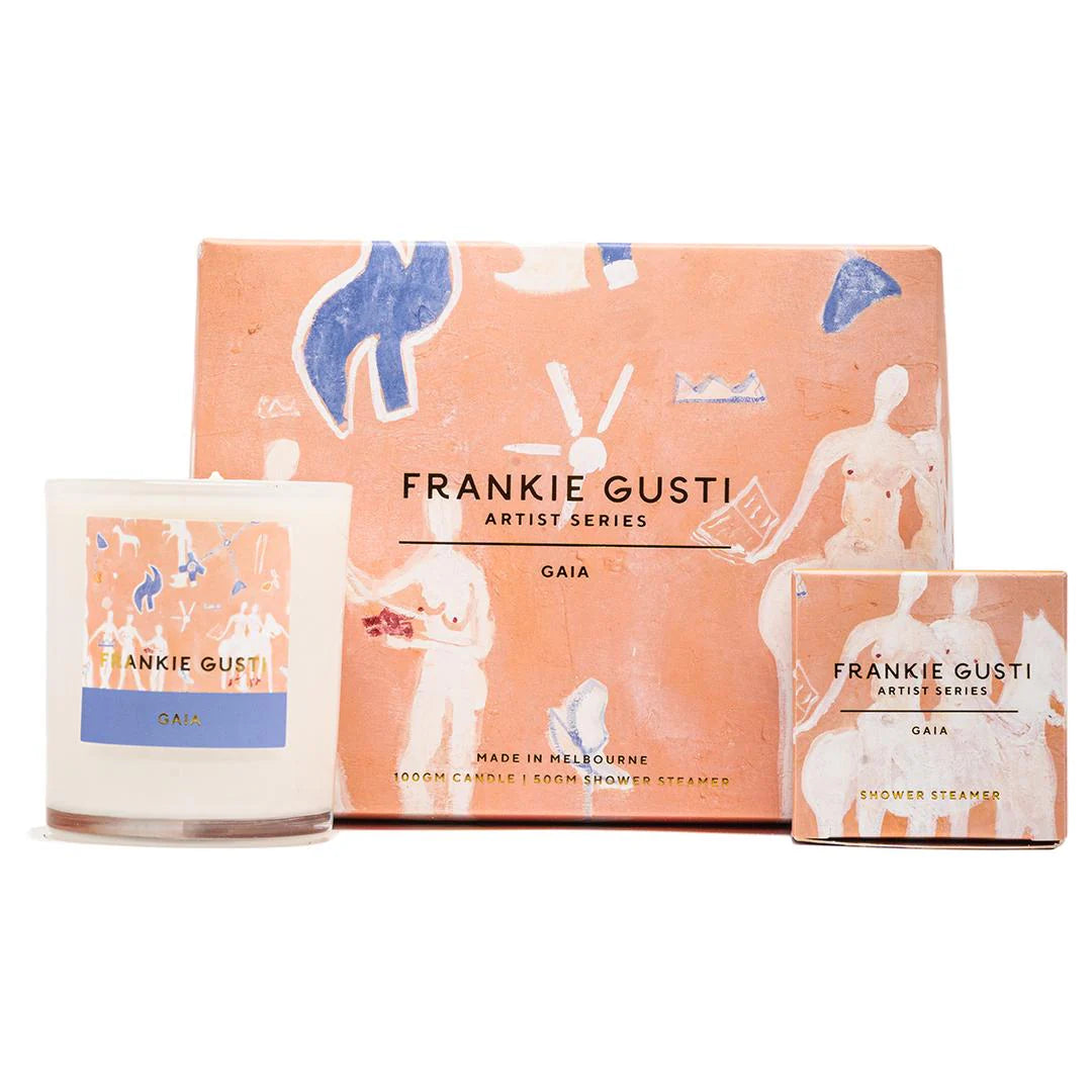 FRANKIE GUSTI : Gaia Scented - Candle + Shower Steamer Duo