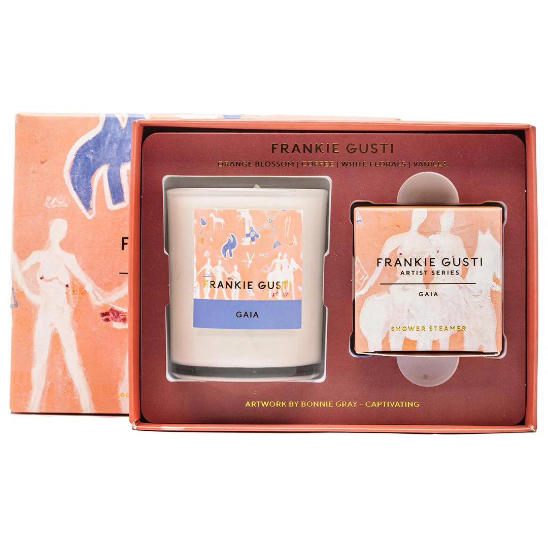 FRANKIE GUSTI : Gaia Scented - Candle + Shower Steamer Duo