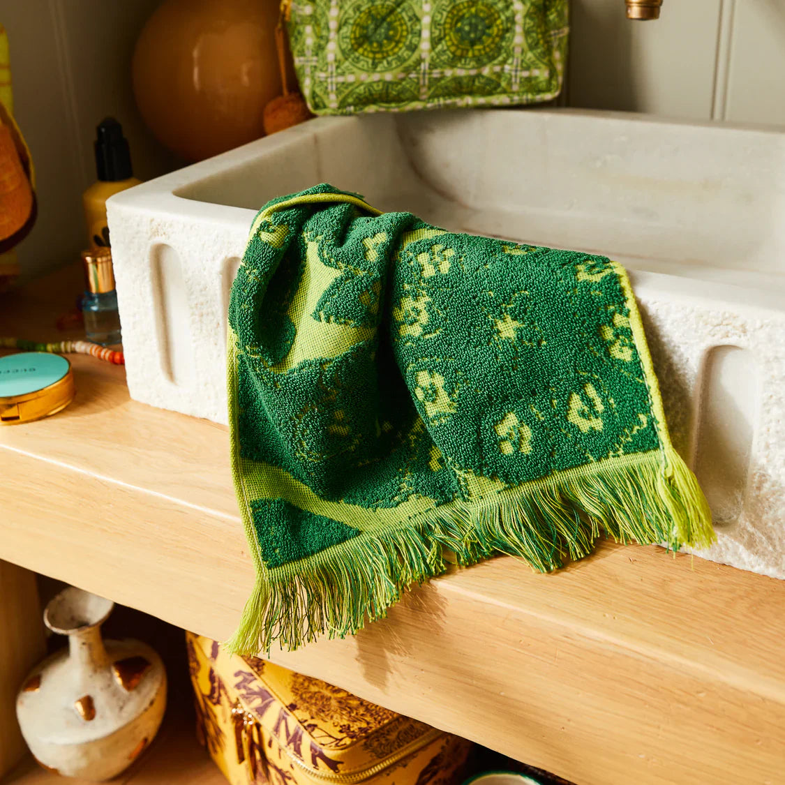 SAGE + CLARE - Lucia Face Washer Set - Kelp