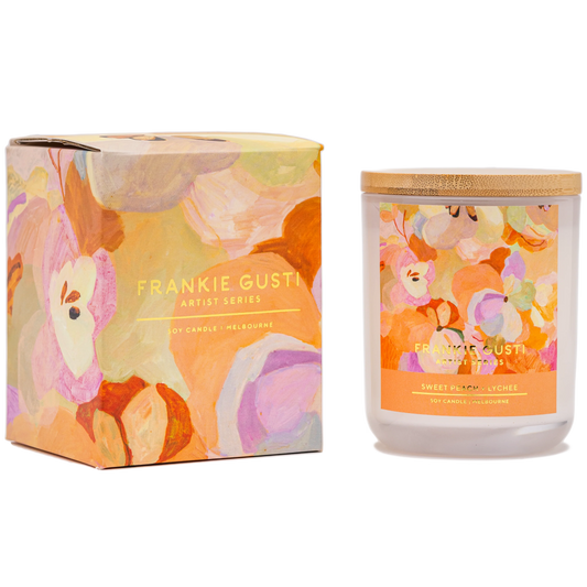 FRANKIE GUSTI : Soy Candle - Sweet Peach & Lychee