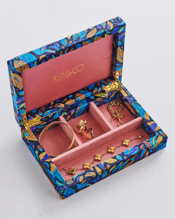 KIP & CO : Velvet Jewellery Box - Fallen Leaves