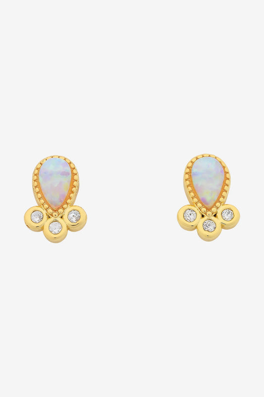 LIBERTE : Lucy Gold Opal Earring