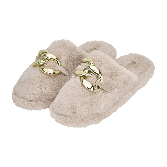 ANNABEL TRENDS : Luxe Mule Slippers - Taupe