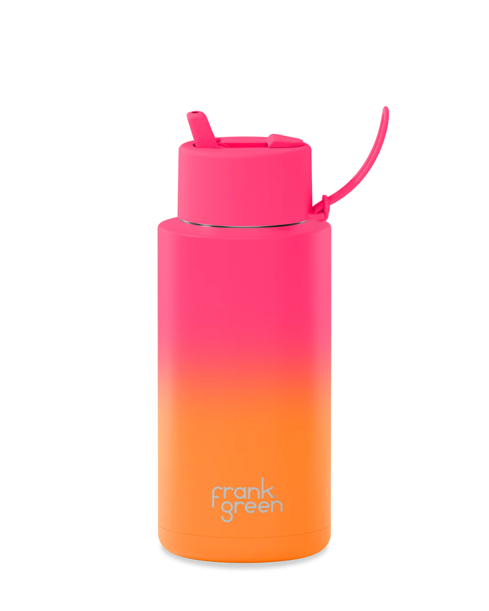 FRANK GREEN : Ceramic Reusable 1L Bottle Straw Lid - Summer Sunset Gradient