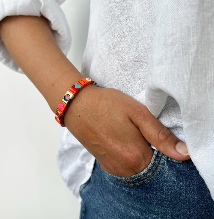 TIGER TREE : Rodeo Multicoloured Tile - Bracelet