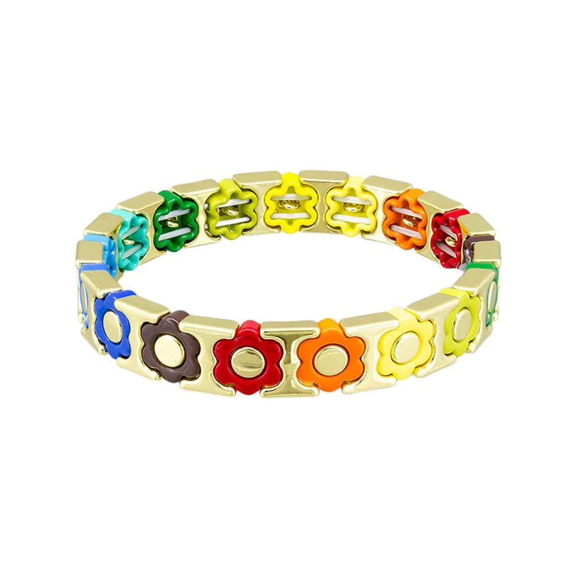TIGER TREE : Gold Colored Daisy - Bracelet