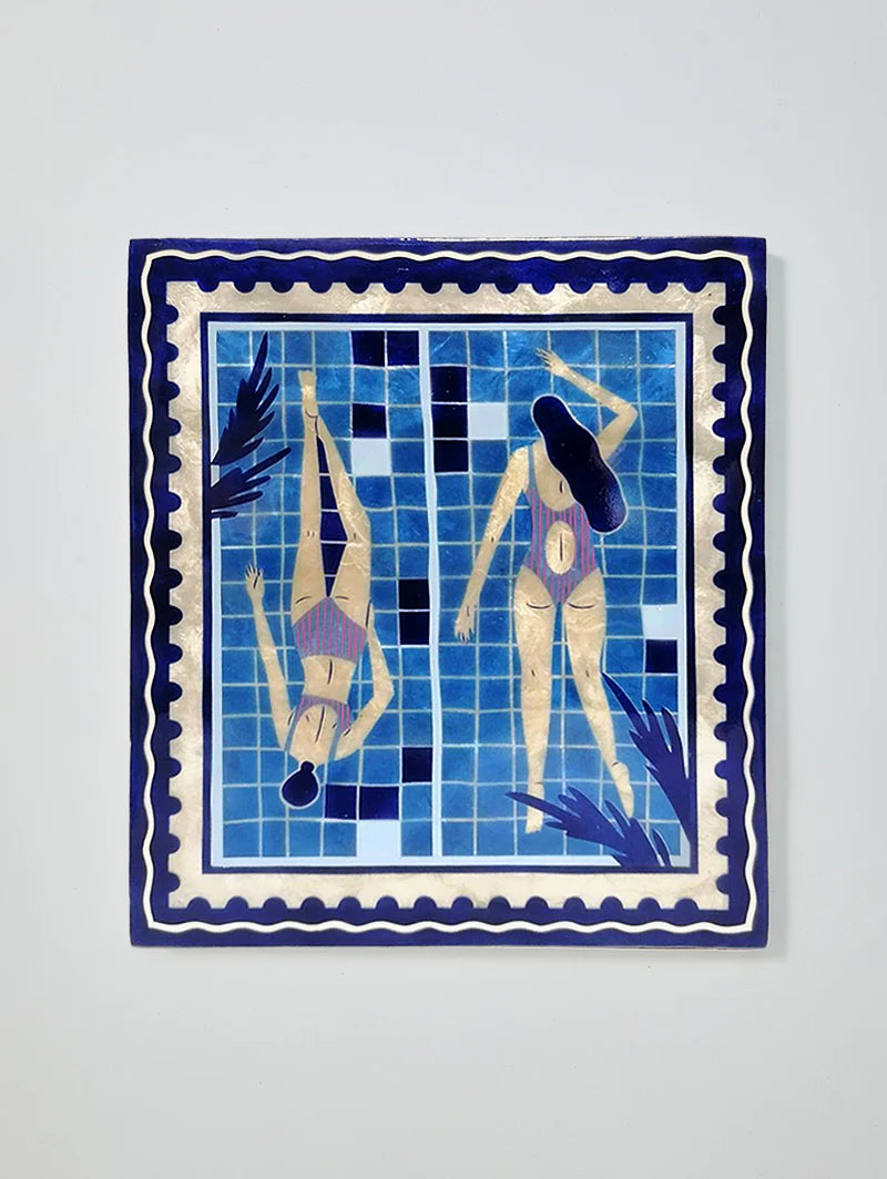 JONES & CO : Resort Laps Blue - Wall Art