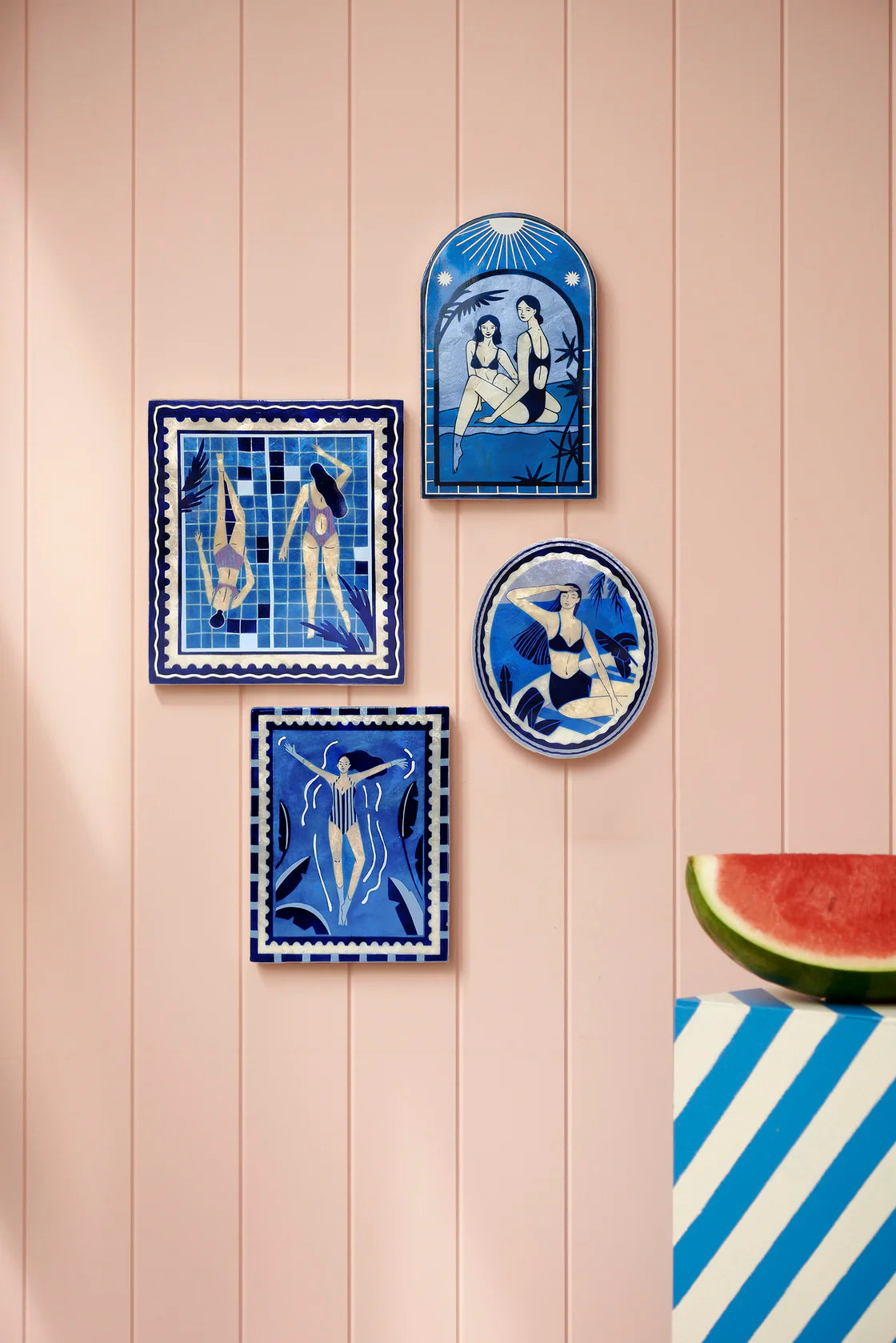 JONES & CO : Resort Laps Blue - Wall Art