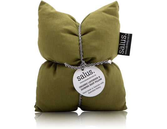 SALUS : Moss Green Organic Lavender & Jasmine Heat Pillow