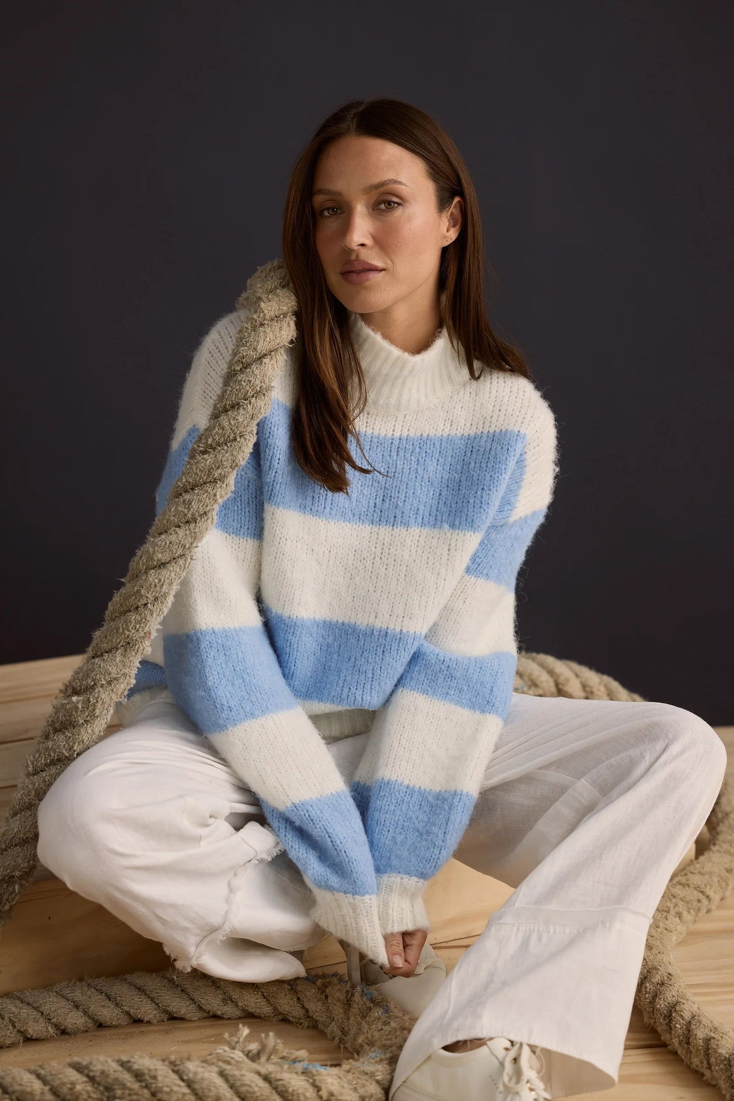 HOLIDAY : Island Blue Stripe - Knit