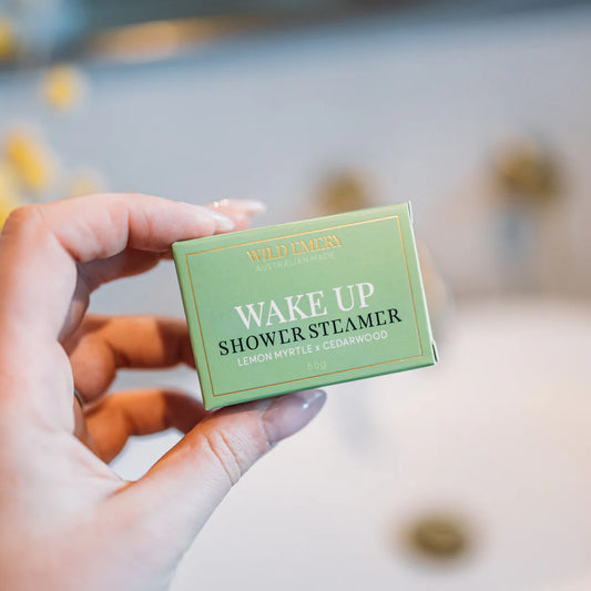 WILD EMERY : Wake Up Lemon Myrtle x Cedarwood - Shower Steamer