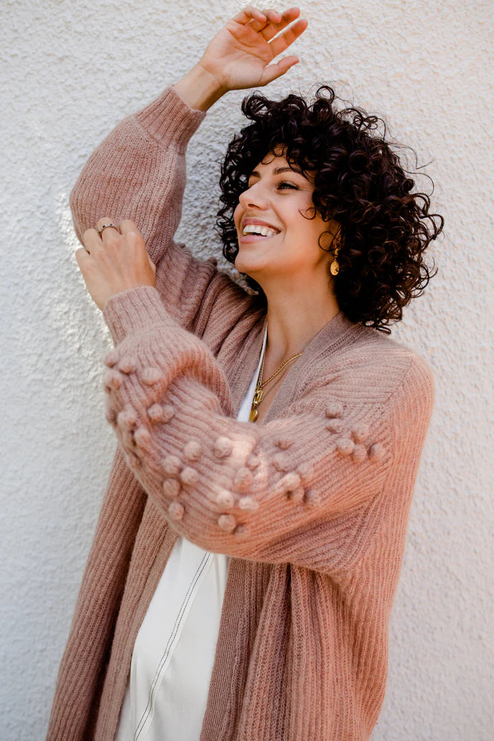 THRD LABEL: Lola Longline Sand - Cardigan