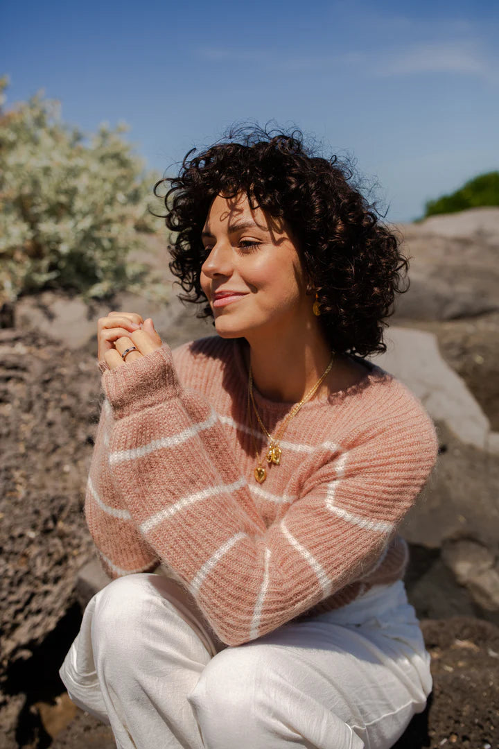 THRD LABEL : Ava Stripe Knit - Sand