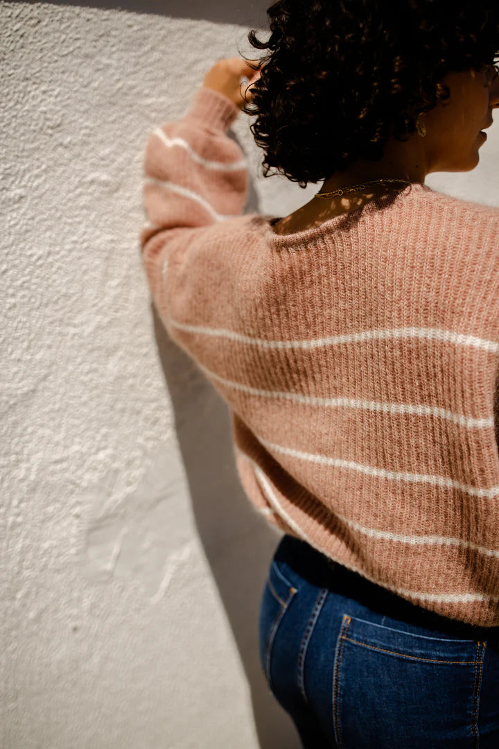 THRD LABEL : Ava Stripe Knit - Sand