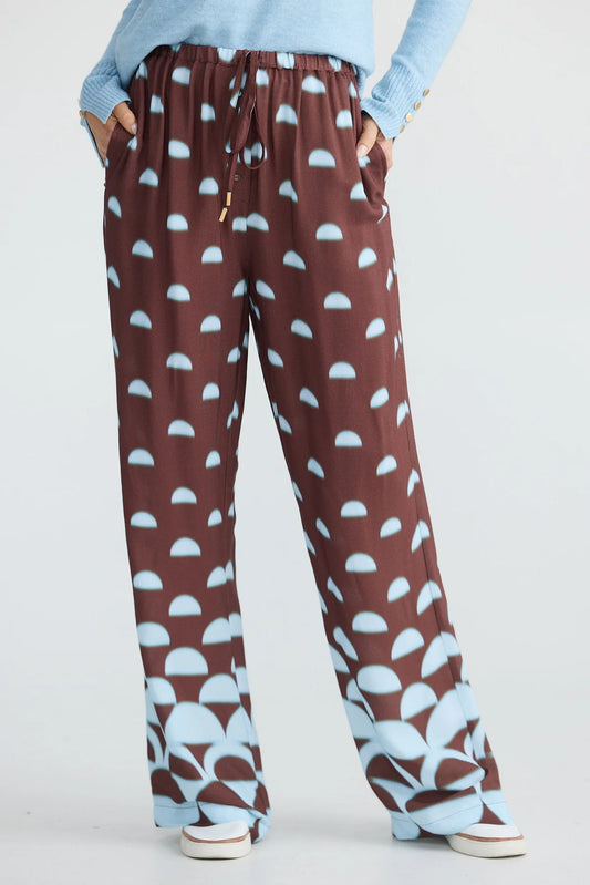 BRAVE+TRUE : Second Valley Blue Brown Geo - Pant