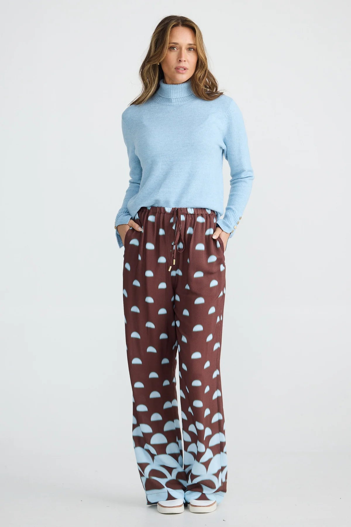 BRAVE+TRUE : Second Valley Blue Brown Geo - Pant