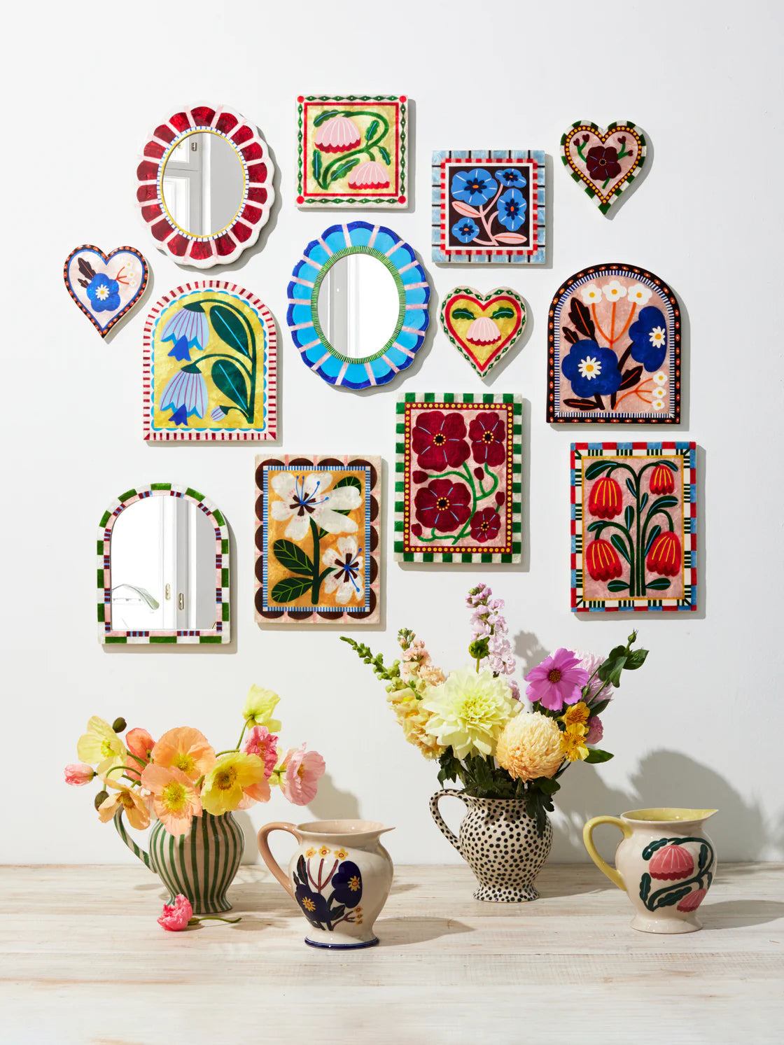 JONES & CO : Bloom Nouveau Pink Heart - Wall Art