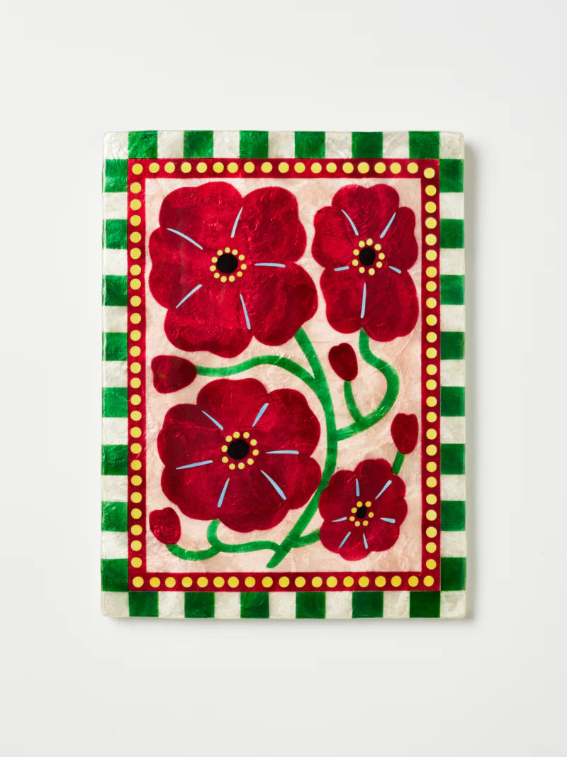 JONES & CO : Bloom Nouveau Wine Rectangle - Wall Art