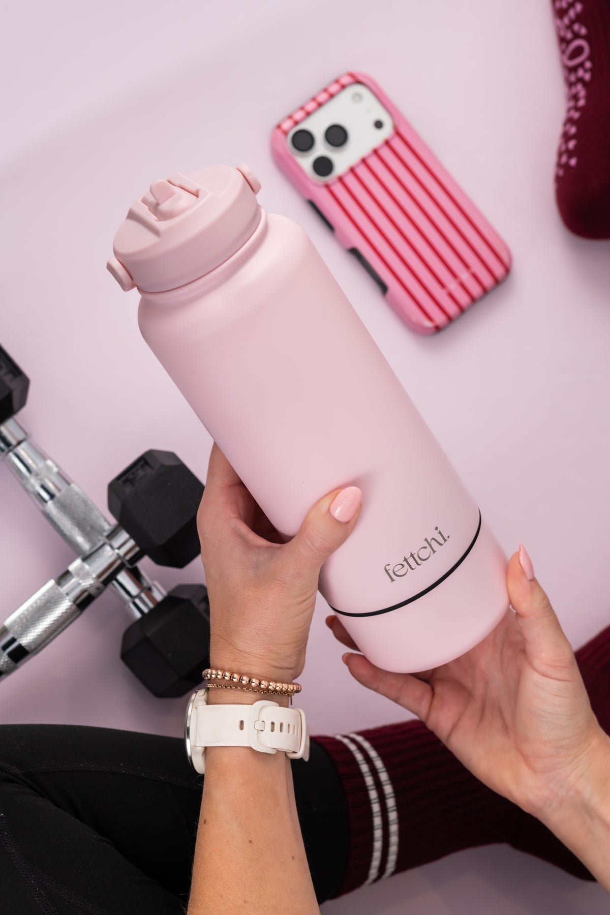 FETTCHI : Water Bottle - 1.1L - Blush