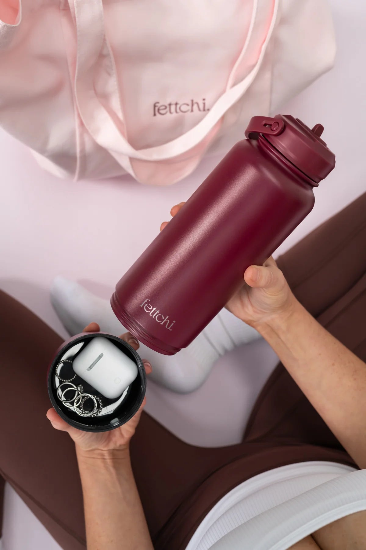 FETTCHI : Water Bottle - 1.1L - Bordeux