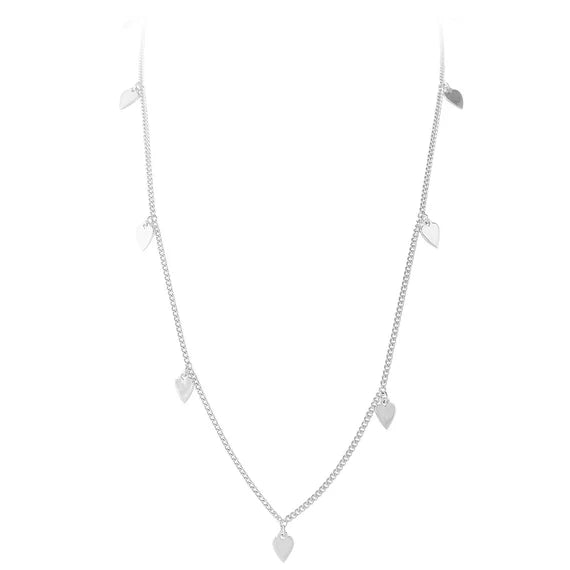 FAIRLEY: Silver Heart Charm Necklace