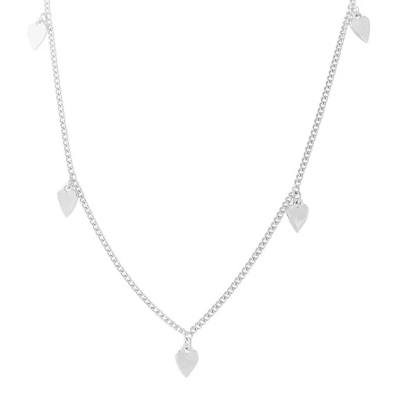 FAIRLEY: Silver Heart Charm Necklace