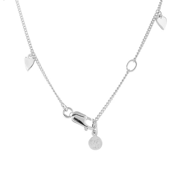 FAIRLEY: Silver Heart Charm Necklace