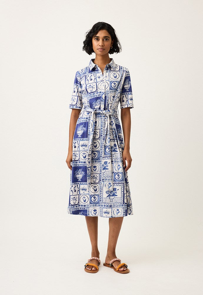 NANCYBIRD: Vera Short Sleeve Lyon Tile - Dress
