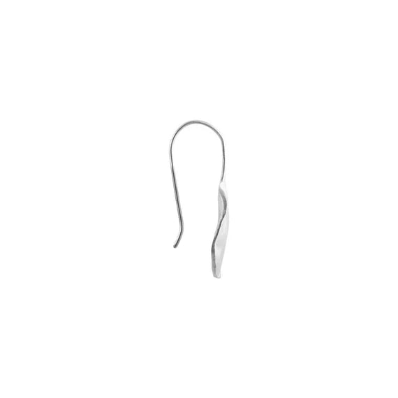 FAIRLEY : Beaten Disc Earrings - Silver