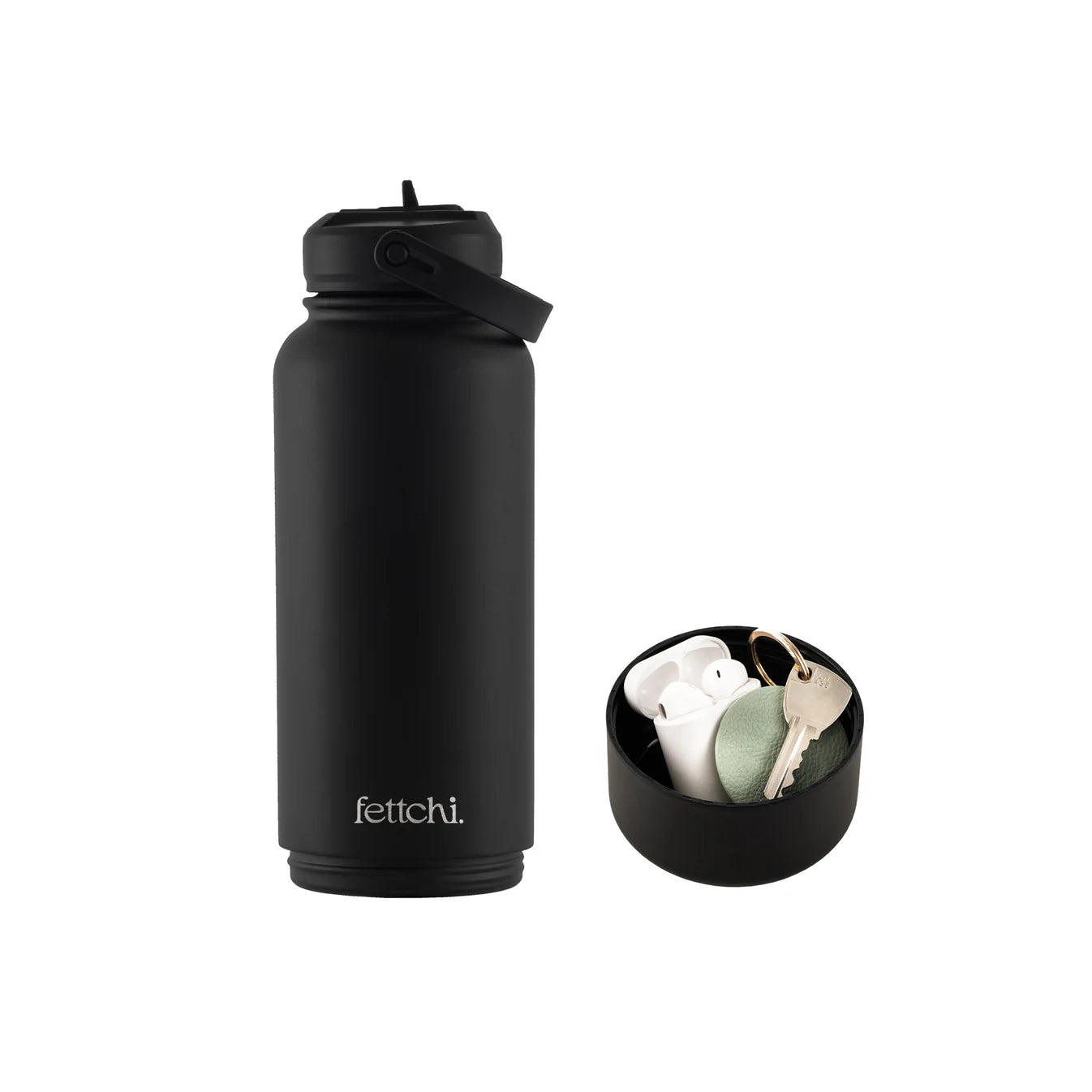 FETTCHI : Water Bottle - 1.1L - Black