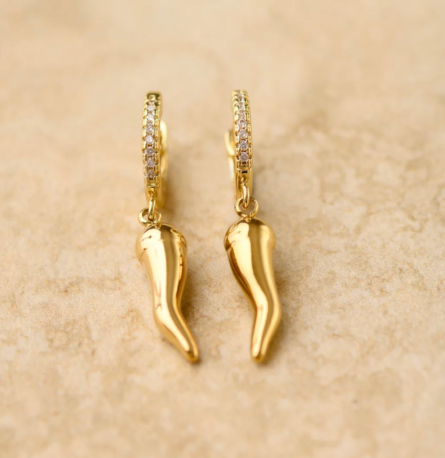INDIGO & WOLFE : ORO Chilli Gold - Earrings