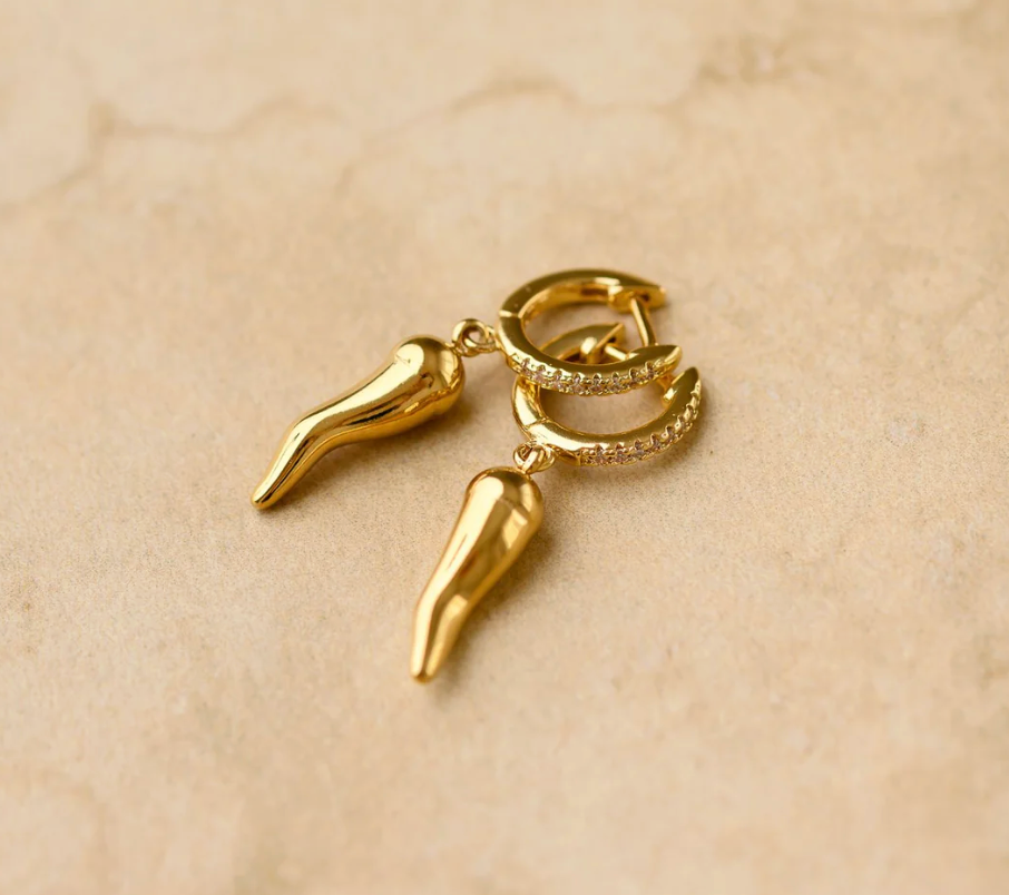 INDIGO & WOLFE : ORO Chilli Gold - Earrings