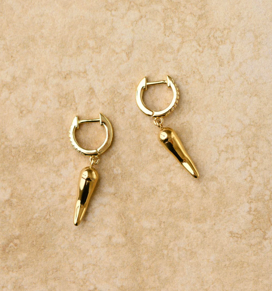 INDIGO & WOLFE : ORO Chilli Gold - Earrings
