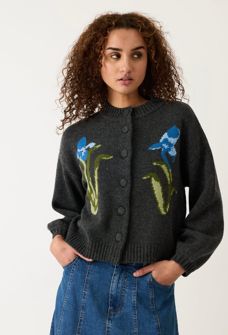 NANCYBIRD - Iris Cardigan Charcoal