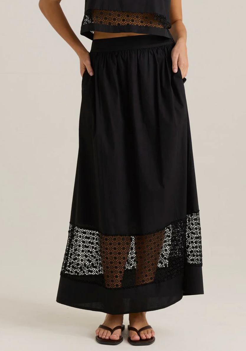 SASS - Nixie Lace Skirt - Black